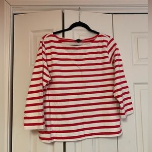 J. Crew mariner stripe top in a fun hot pink. Only worn a few times and VGUC.